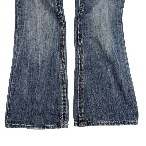 Axe & Crown Jeans Mens 32x32 (32x30 Fit) Blue Outlaw Denim Relaxed Boot Grunge - Picture 6 of 13